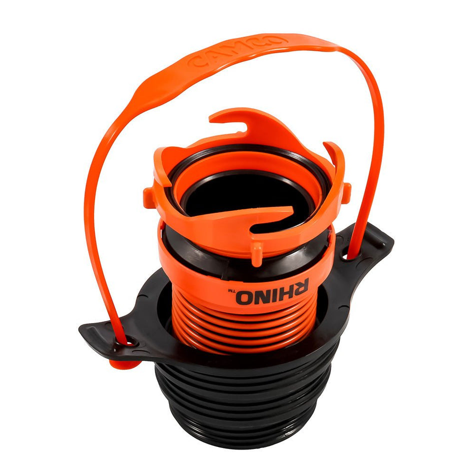 Camco Rhino Sewer Hose Seal Flexible 3 In 1 w/Rhino Extreme &amp; Handle