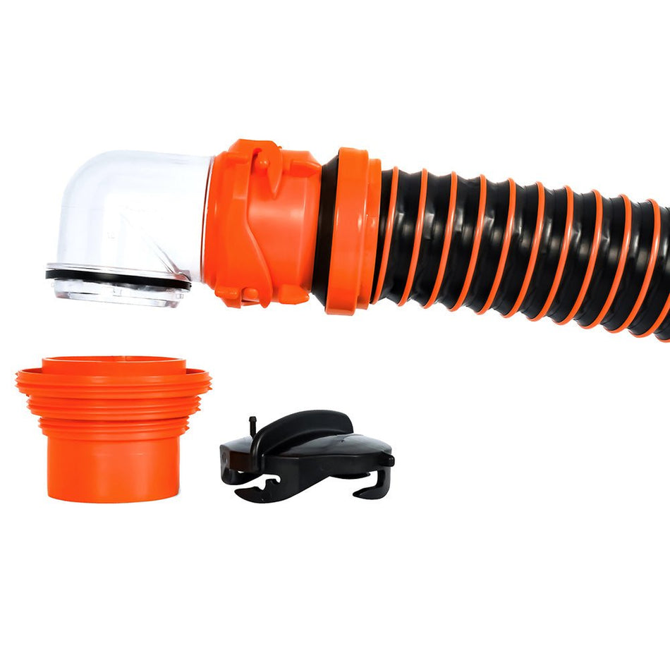 Camco RhinoEXTREME 20&#39; Sewer Hose Kit w/4 In 1 Elbow Caps