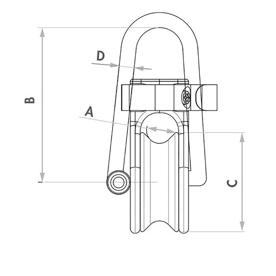 Wichard Marine Soft Snatch Block - 12mm Rope Size (Part Number 36020)