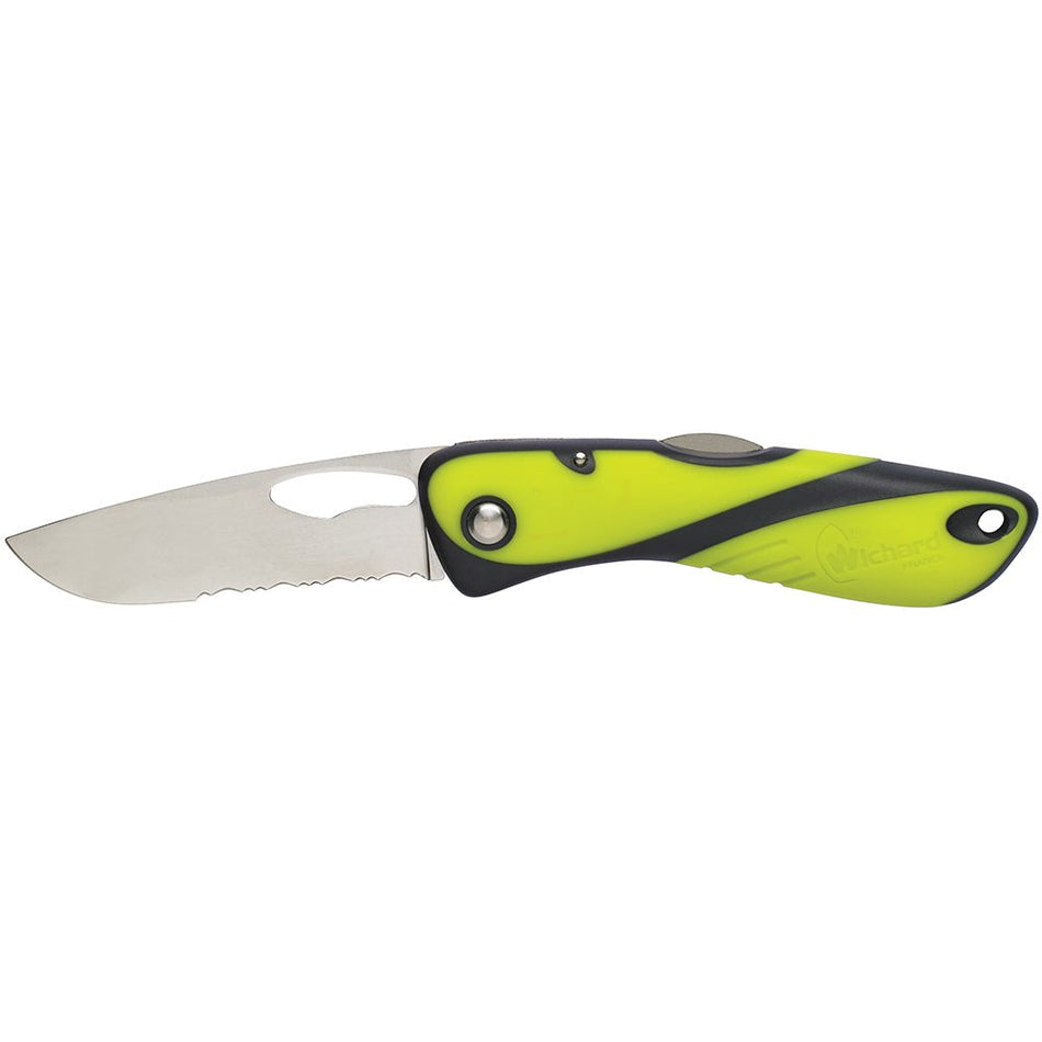 Wichard Offshore Knife - Single Serrated Blade - Fluorescent - 10112W