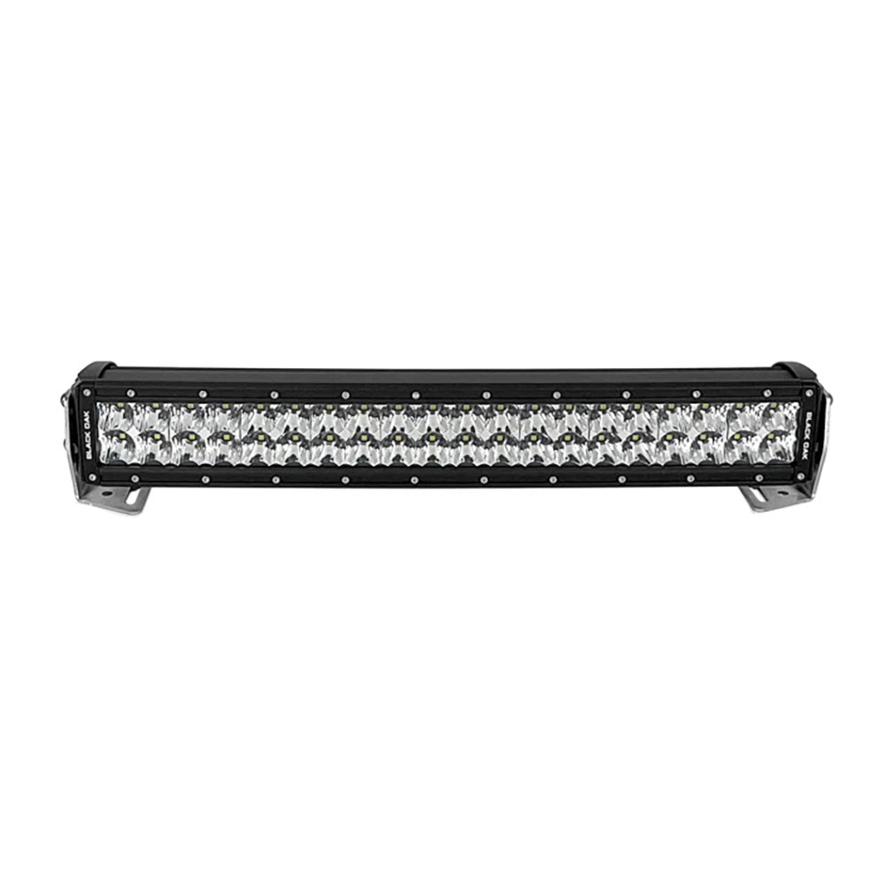 Black Oak LED Pro Series 3.0 20-Inch Curved Double Row LED Light Bar with Combo Optics and Black Housing