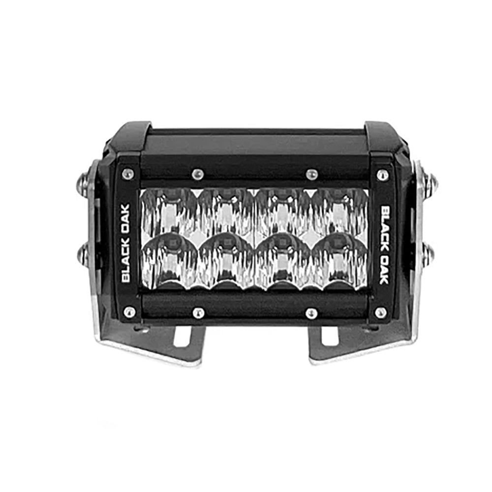 Black Oak LED Pro Series 3.0 Double Row 4-Inch Flood Optics LED Light Bar - Black Housing