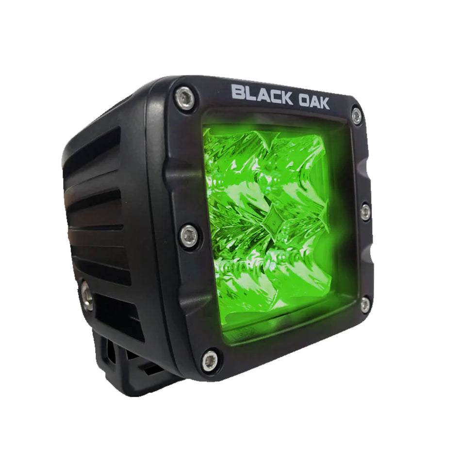 Black Oak LED 2G-POD3OS Green LED Hog Hunting Pod Light - Flood Optics - Pro Series 3.0