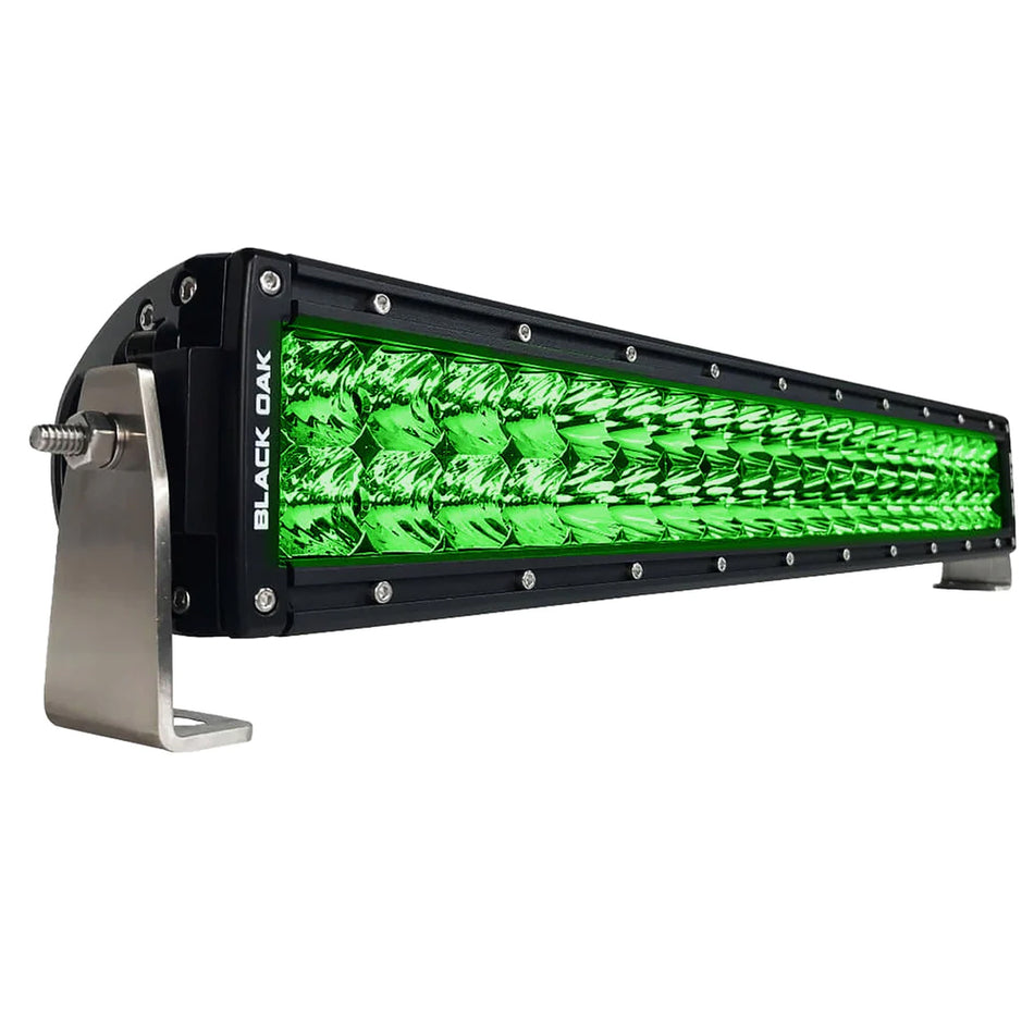 Black Oak LED 95865 Curved Double Row Combo Green Hog Hunting 20" Light Bar