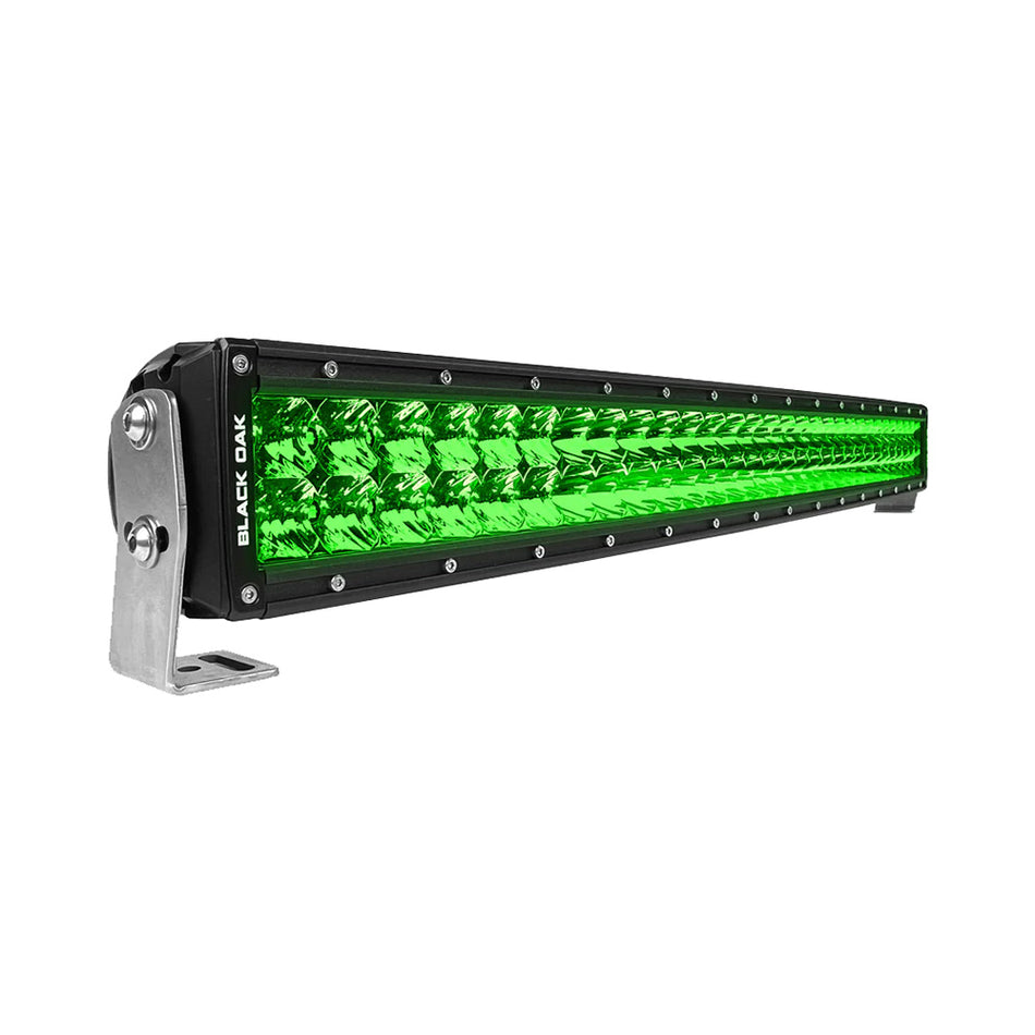 Black Oak LED 30CG-D3OS 30" Curved Double Row Green LED Hog Hunting Light Bar - Pro Series 3.0