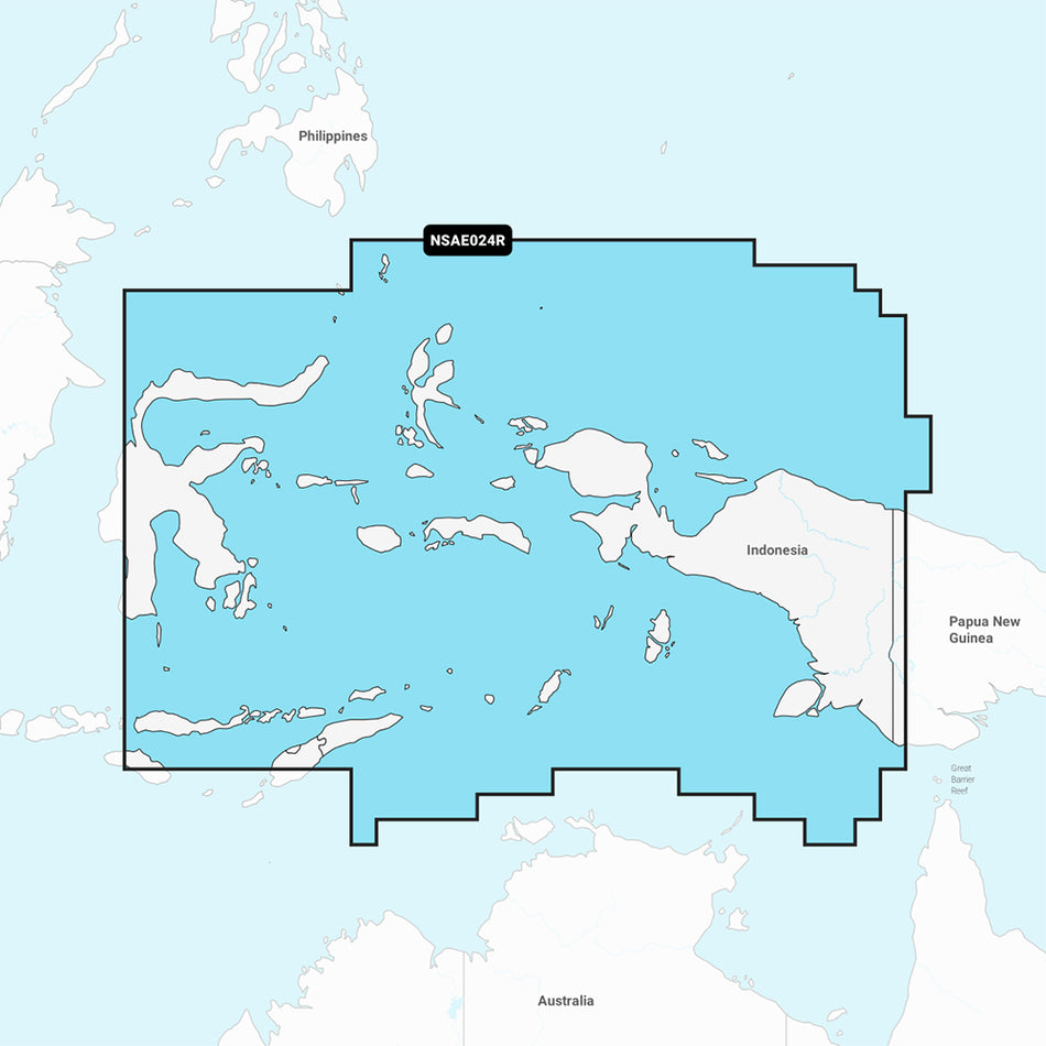 Garmin Navionics+ NSAE024R - Central West Papua & East Sulawesi Marine Chart