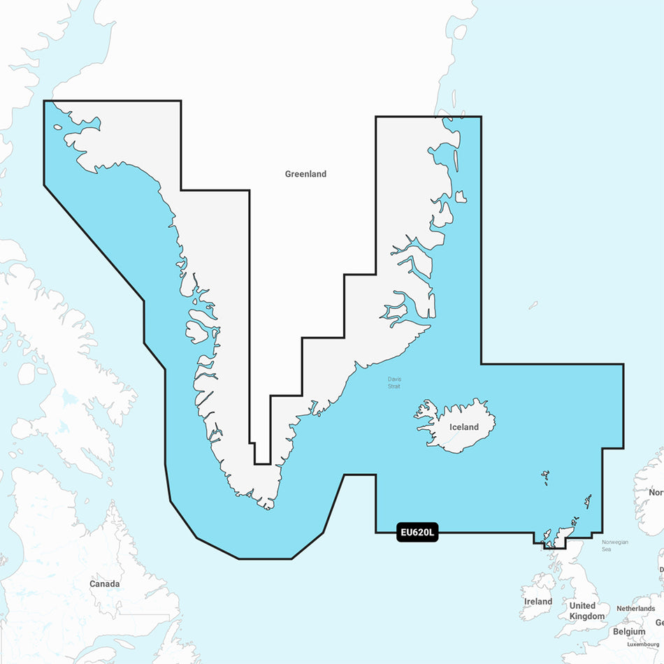 Garmin Navionics+ NSEU602L - Greenland & Iceland Marine Chart