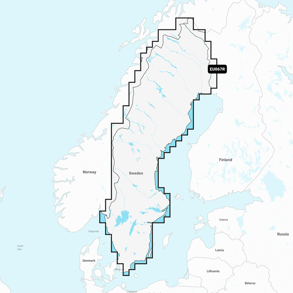 Garmin Navionics Vision+ NVEU067R - Inland Marine Chart for Sweden's Lakes & Rivers