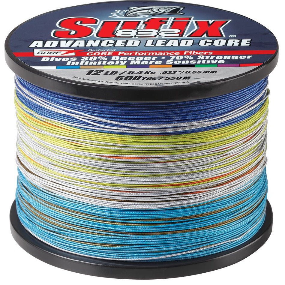 Sufix 832 Advanced Lead Core - 12lb - 10-Color Metered - 600 yds