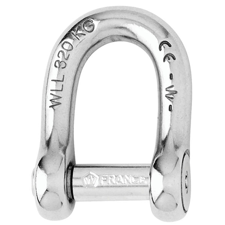 Wichard Self-Locking Allen Head Pin D Shackle - 6mm Diameter - 1/4" - 1303W