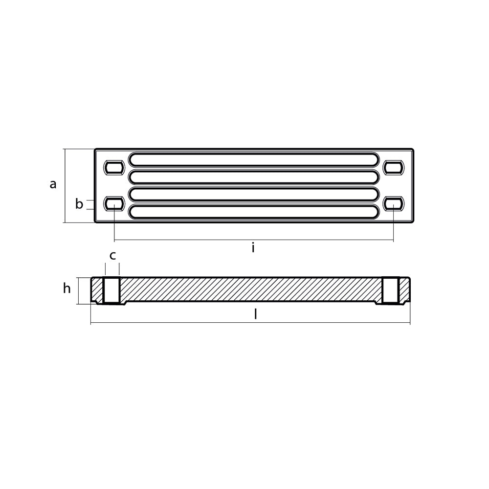 Tecnoseal Zinc Yamaha Bar Anode for Engine Bracket – Sacrificial Anode for 200-300 HP Yamaha Outboard Motors