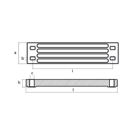 Tecnoseal Zinc Yamaha Bar Anode for Engine Bracket – Sacrificial Anode for 200-300 HP Yamaha Outboard Motors