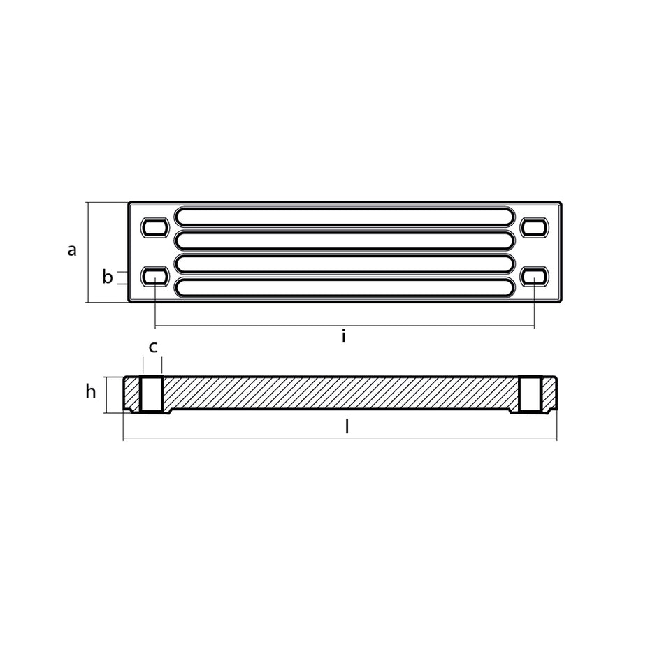 Tecnoseal Zinc Yamaha Bar Anode for Engine Bracket – Sacrificial Anode for 200-300 HP Yamaha Outboard Motors