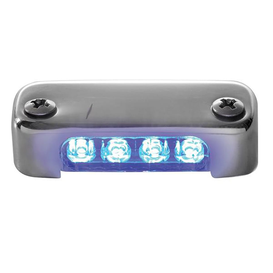 Attwood Blue LED Micro Light w/Stainless Steel Bezel &amp; Vertical Mount