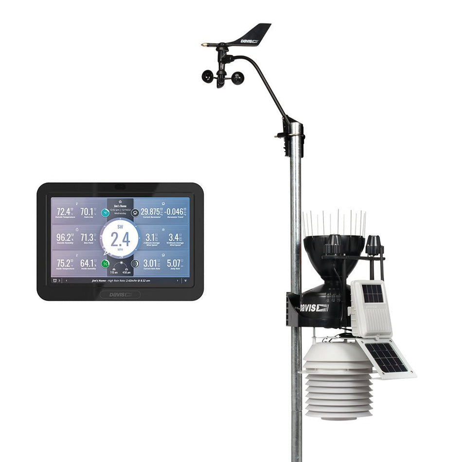 Davis Vantage Pro2 Wireless Weather Station w/WeatherLink Console, 24hr Fan Aspirated Radiation Shield, UV &amp; Solar Sensors