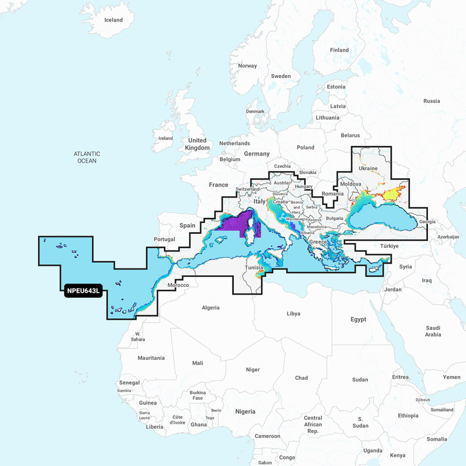 Navionics NPEU643L - Mediterranean & Black Sea - Navionics Platinum+ Chart