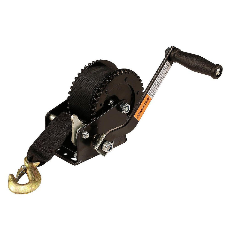 Attwood 2000 lb Dual Drive Winch - 2" x 20' Nylon Strap - 11195-4