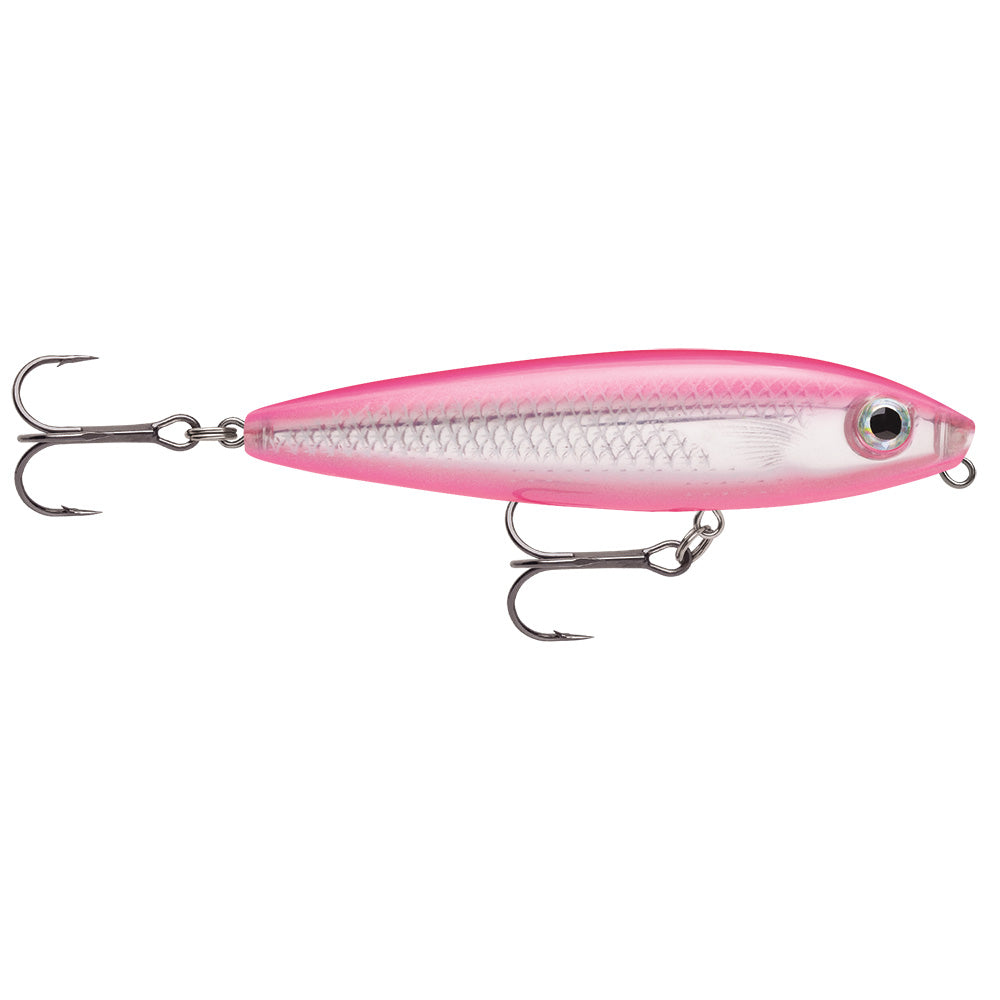 Rapala Skitter Walk 08 Hot Pink & Silver Topwater Lure - VMC Hooks