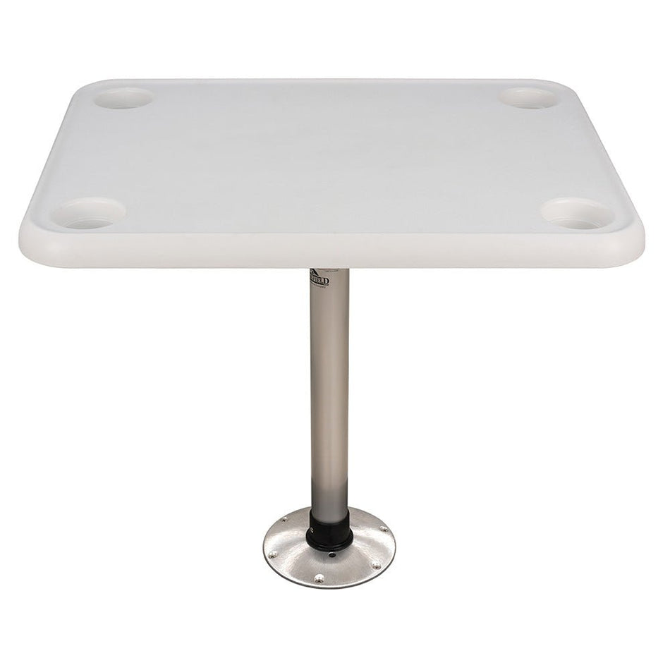 Springfield 16" x 28" Rectangle Table Package - White Thread-Lock