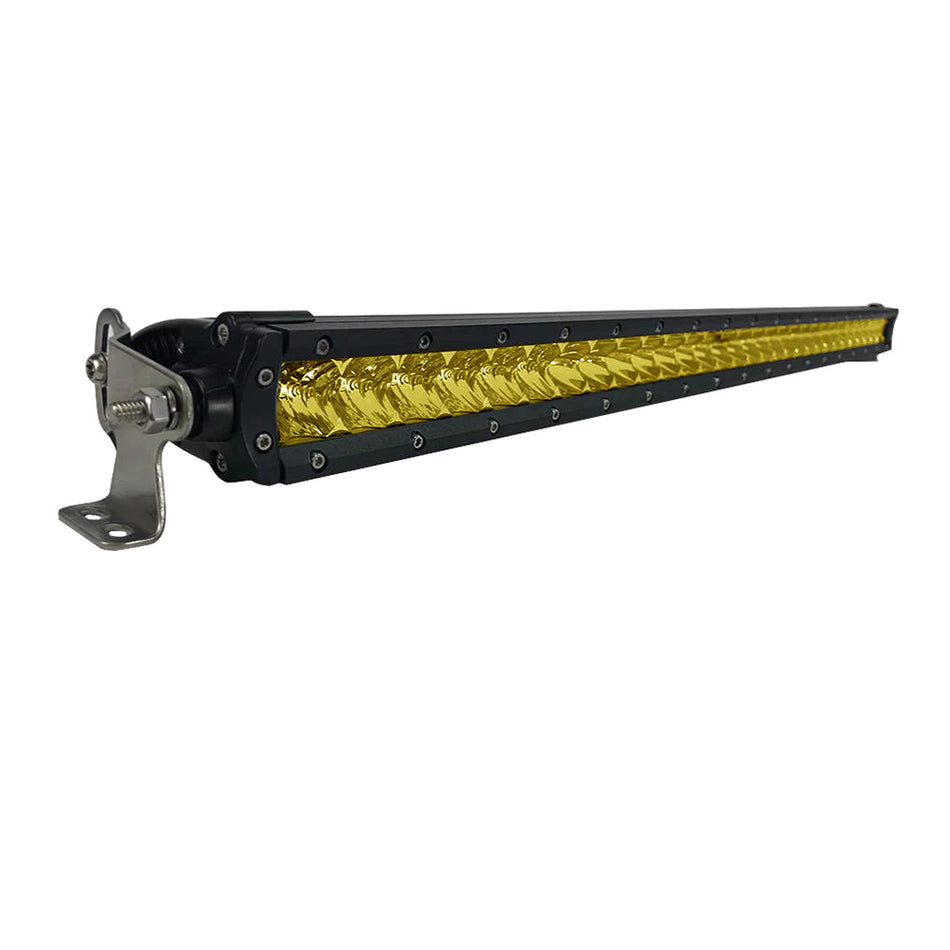 Black Oak LED 30Y-S5OS 30" Yellow Lens Single Row LED Light Bar - Combo Optics - Pro Series 3.0