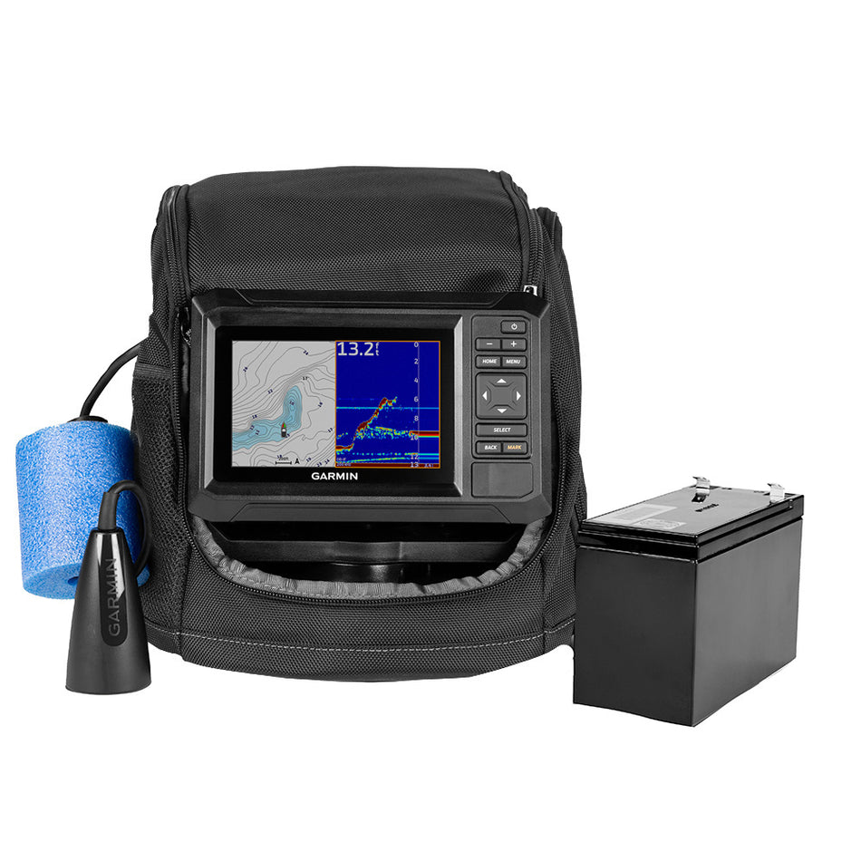 Garmin ECHOMAP* UHD2 Keyed 5" cv Ice Fishing Bundle - Part 99856