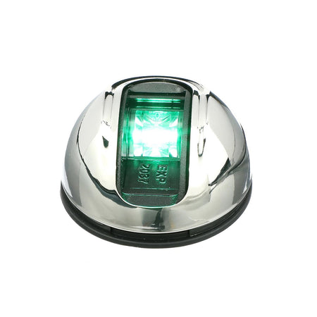 Attwood LightArmor Round LED Navigation Light 2NM Stainless Steel Green