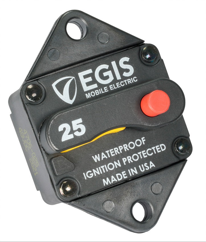 Egis Mobile Electronics 285-Series 25 Amp Circuit Breaker Panel Mount 4706-025