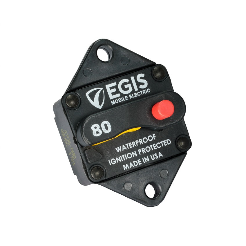 Egis Mobile Electronics 285-Series 80 Amp Circuit Breaker Panel Mount 4706-080