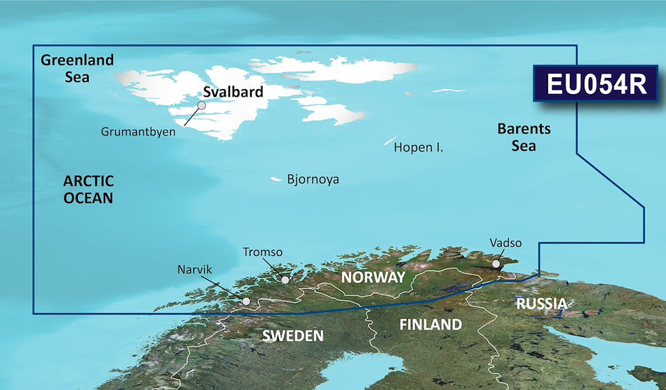 GARMIN CARTO G3V VEU054R - VESTFJD-SVALBARD-VARA Map