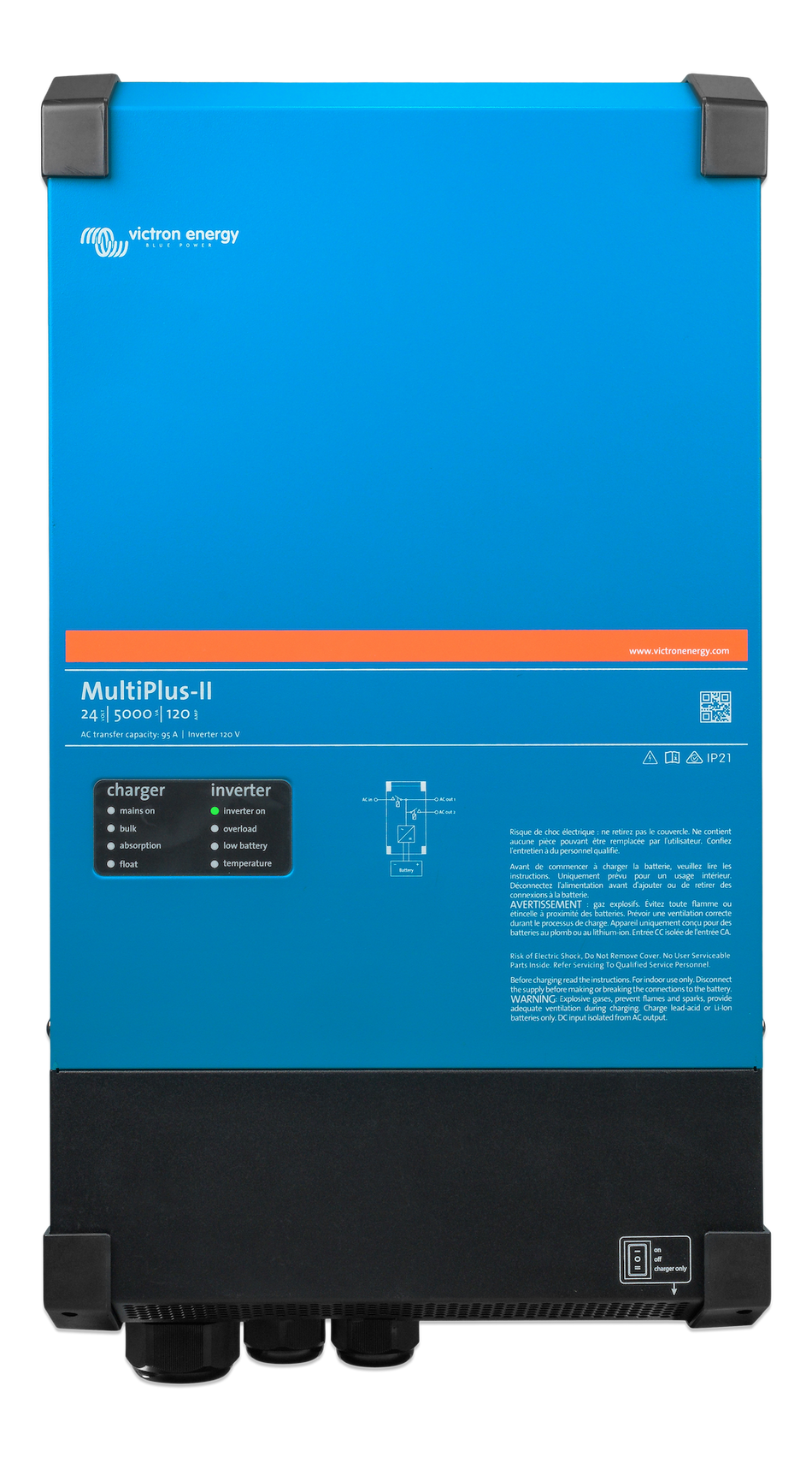 Victron Energy MultiPlus-II 24/5000/120-95 120V Inverter Charger (Model MP24250511)