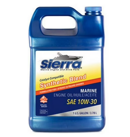 SIERRAMARINE 10W-30 Semi-Synthetic Cat Compatible Engine Oil * 1 Quart