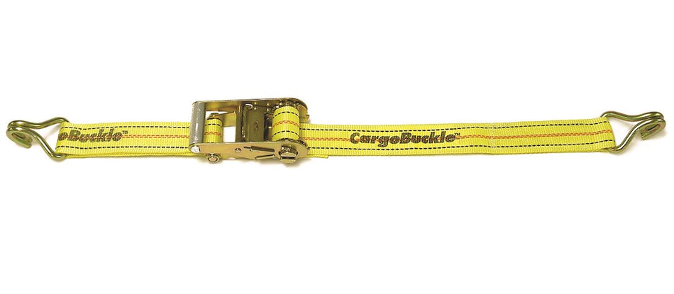 RATCHET STRAP WITH DOUBLE J-HOOKS