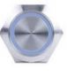 Push Button Switch Blue Halo - AV10120B