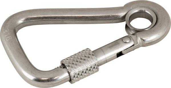 Sea Dog SS Locking Asym Snap with Eye - 4-3/4 Inch