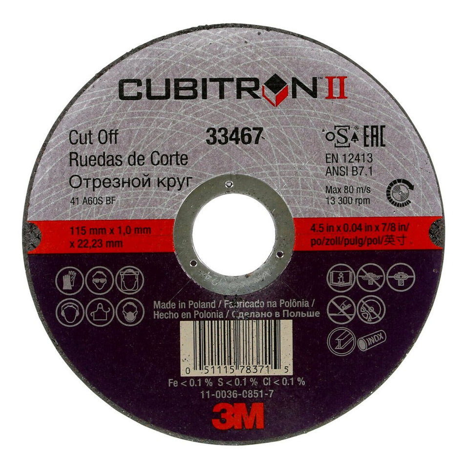 3M CUBITRON  II CUT-OFF WHEEL  115