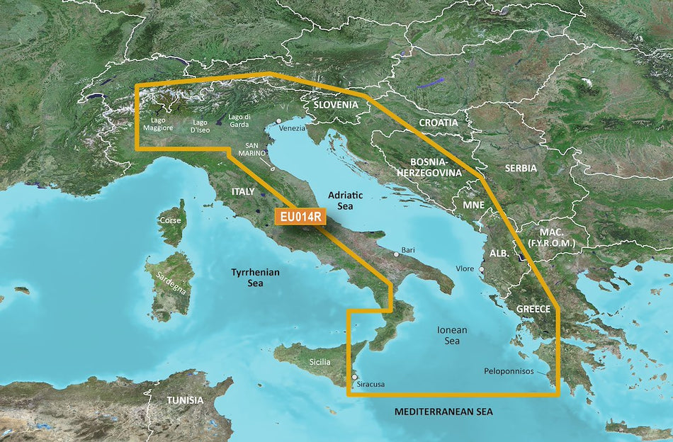 Garmin Carto G3V VEU014R - Italy Adriatic Sea Map