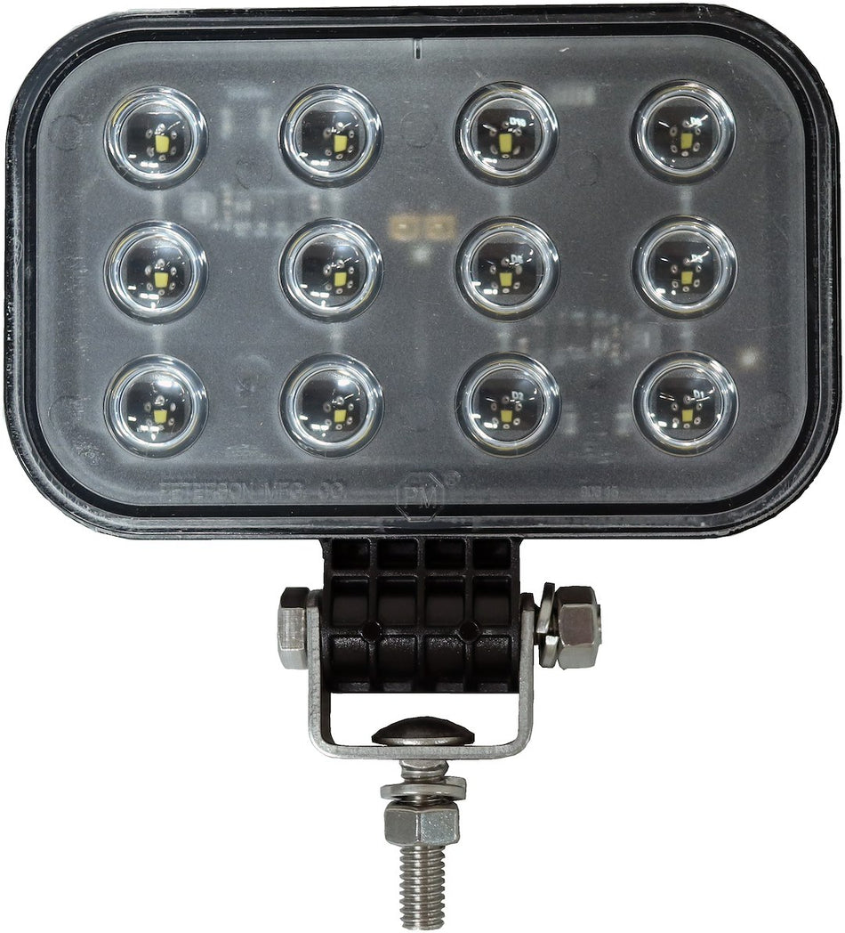 LED Work Lgt Sqr Ped Mnt W/amp Hsg - M906MVAMP