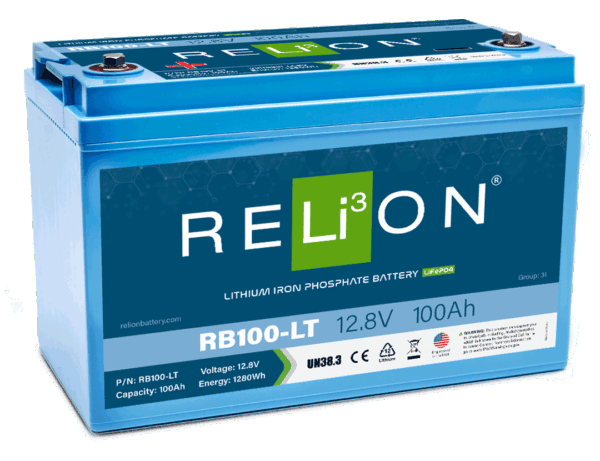 RELION RB100LT 12.8V 100AH Lithium Iron Phosphate Battery