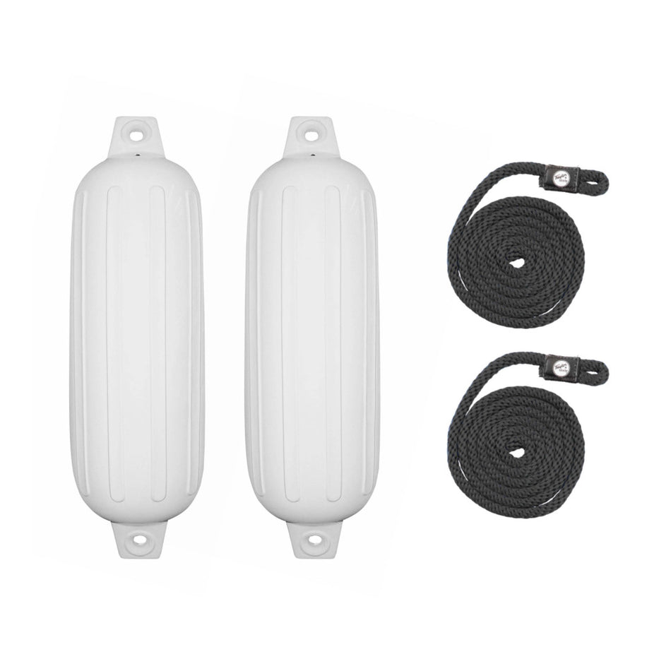 6' X 22' BG Fender 2 Pk.white W/blk - 310162P
