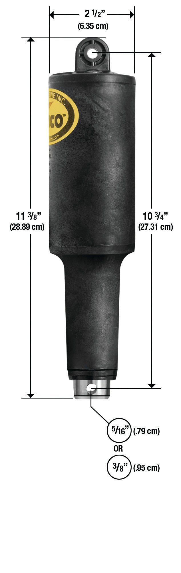 Lenco 2 1/4"" Stroke Xd Actuator 5/16"" 12v