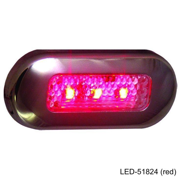 Red Oblong Courtesy LED - LED51824DP