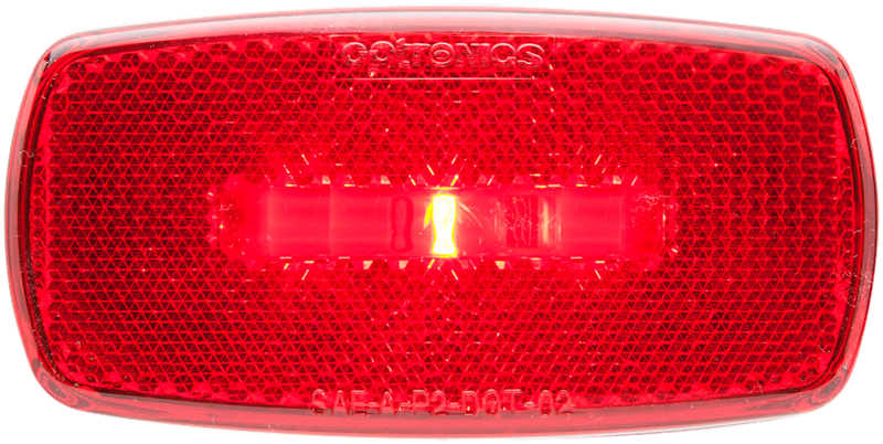 One LED Mark Light;oval;blk Bse;red - MCL0032RBB