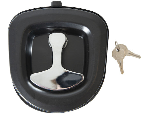 Latch T-handle Die Cast Black W/ch - LL9000