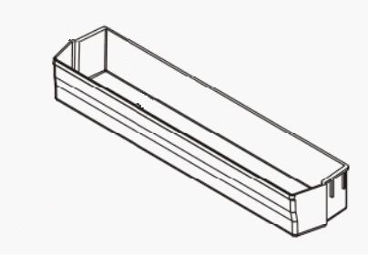 NORCOLD DOOR BIN- CLEAR