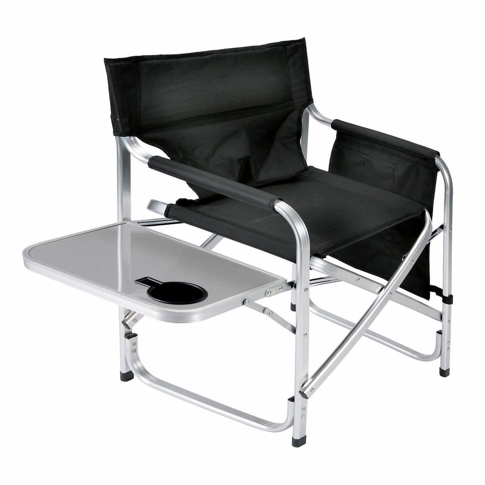 DIR CHAIR  BLACK W/TRAY/CH/BAG