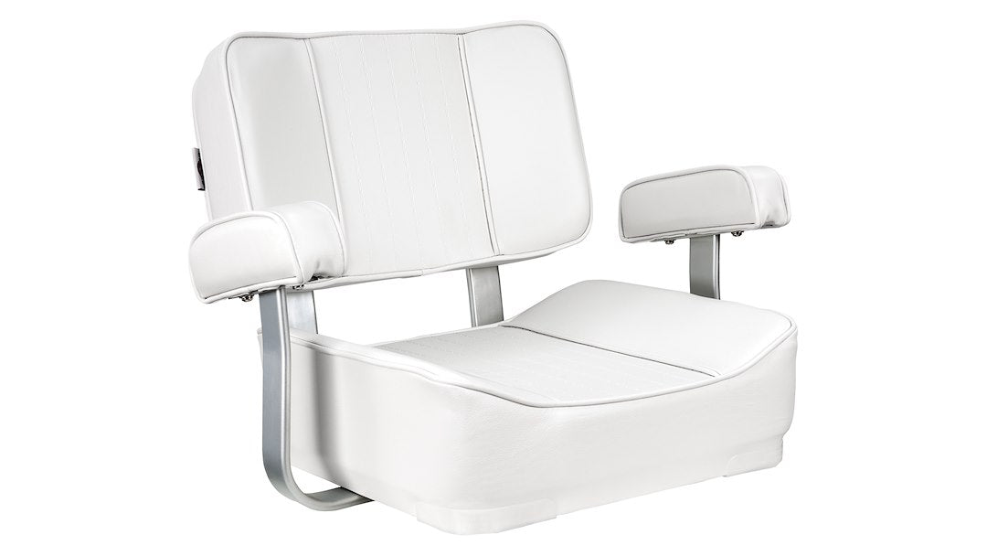 Springfield Deluxe Captain's Chair in White * Comfortable and Stylish Office Seating