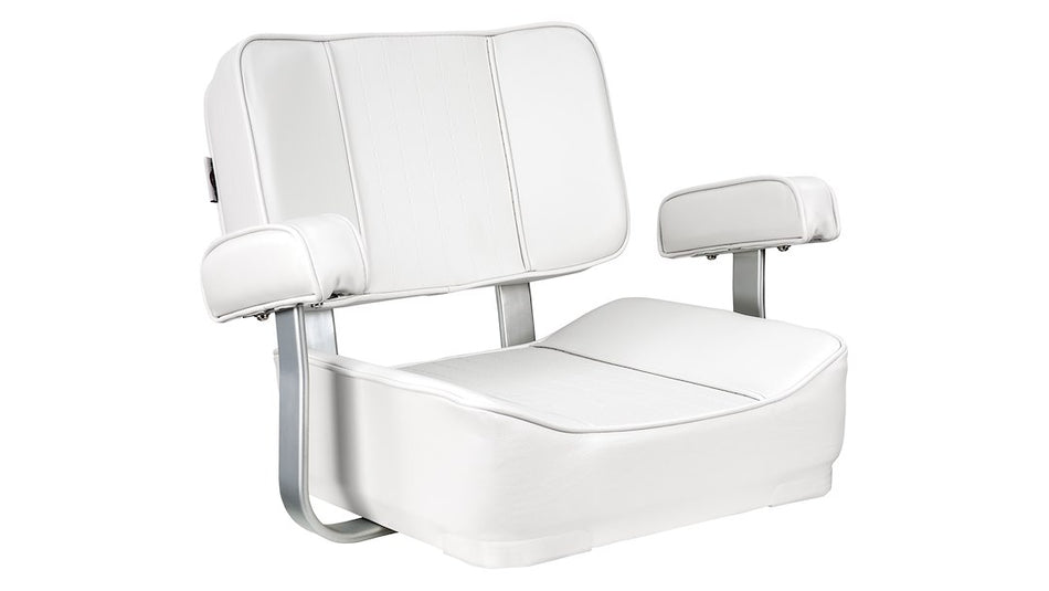 Springfield Deluxe Captain's Chair in White * Comfortable and Stylish Office Seating