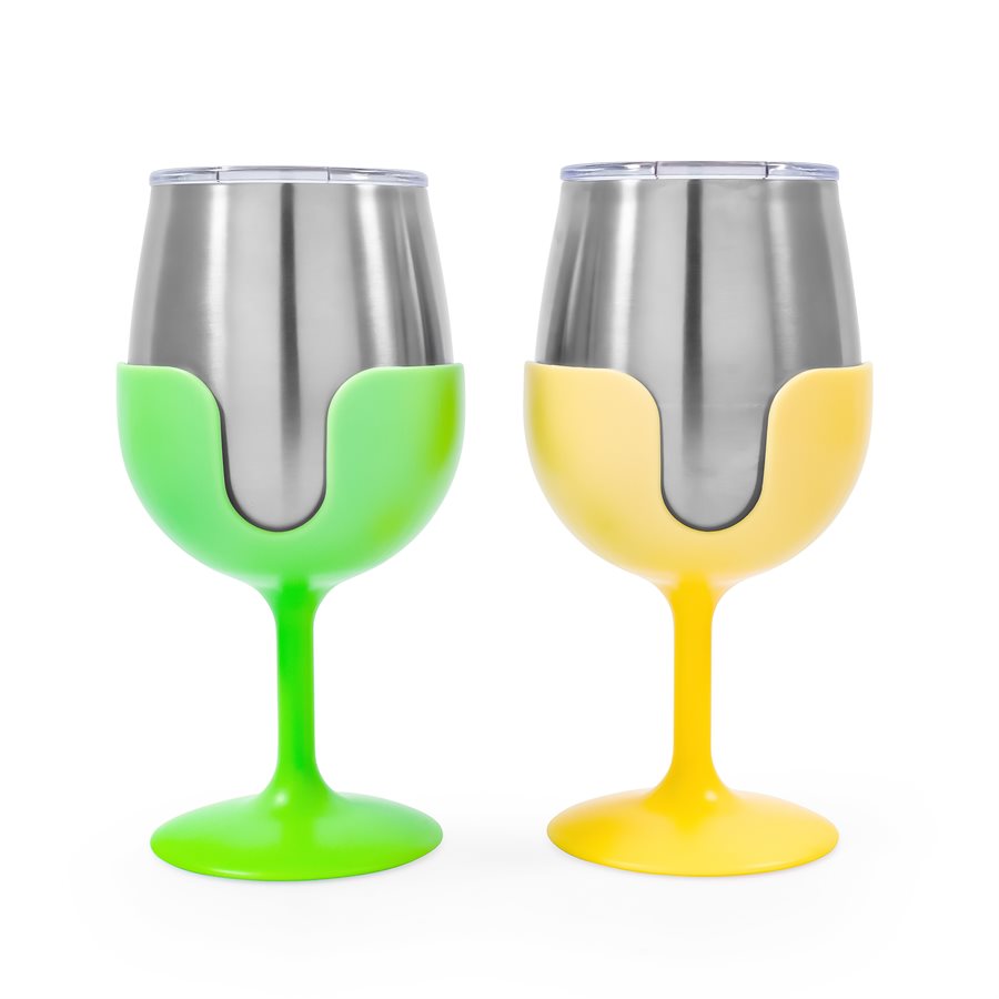 LIBATC  WINE TUMBLER SET (GREEN/YEL