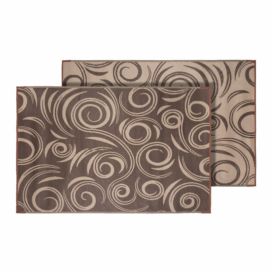 MAT SWIRL 8X20 BROWN/BEIGE