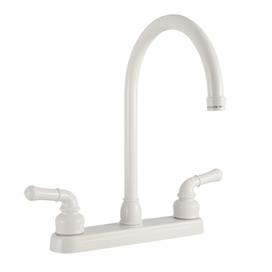 J-spout RV Kitchen Faucet White - DFPK330HCW